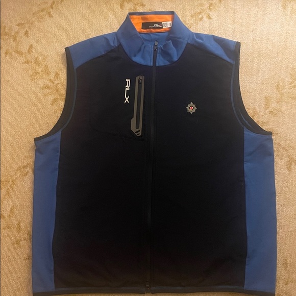 Ralph Lauren RLX Golf Paneled Stretch Terry Blue Vest Size XL - Picture 7 of 8